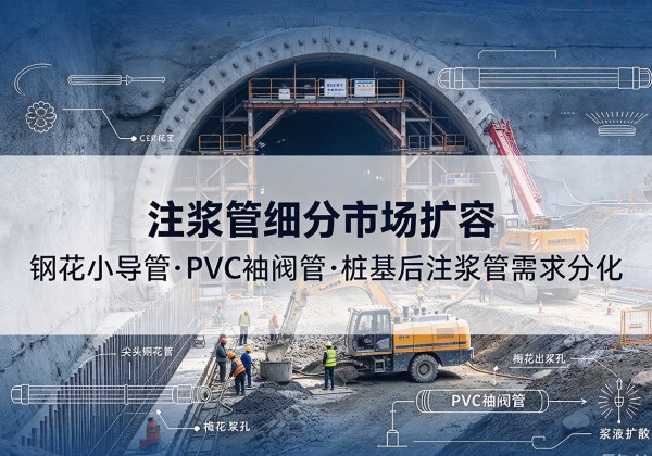 成华注浆管细分市场扩容，隧道钢花小导管、PVC 袖阀管、桩基后注浆管需求分化